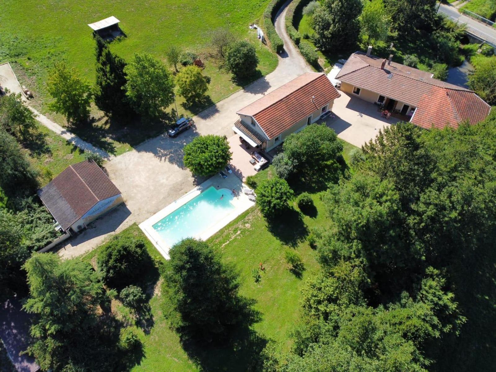 Gîte à la campagne avec piscine Biziat Extérieur photo